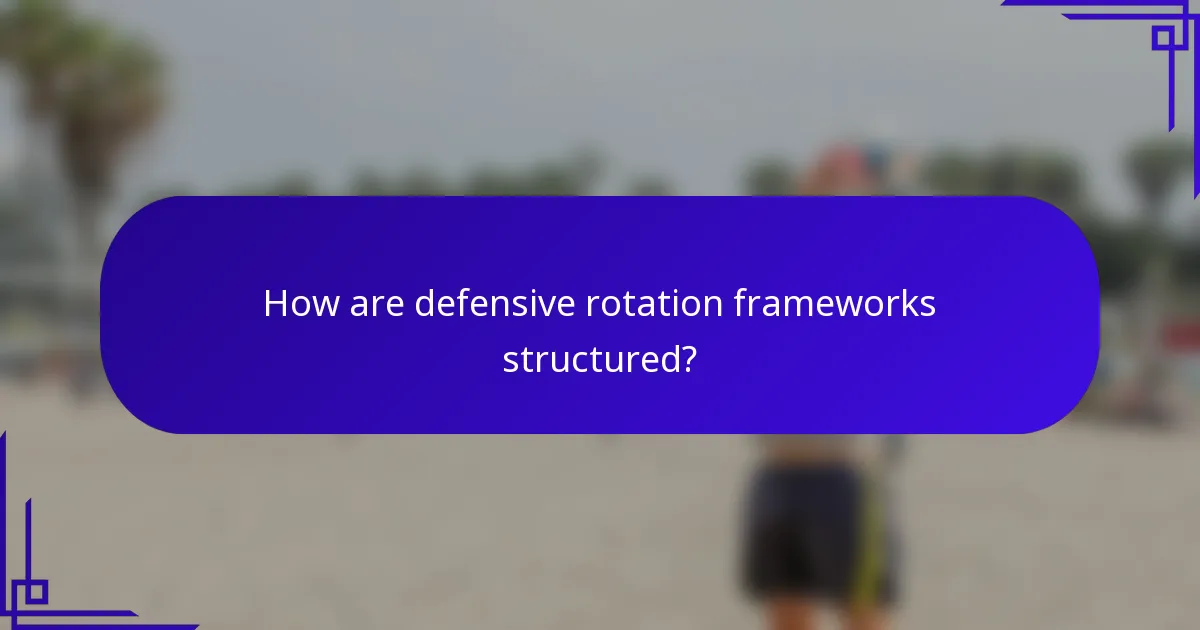 How are defensive rotation frameworks structured?